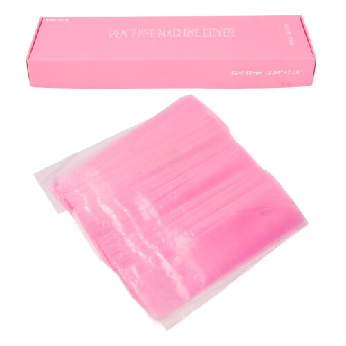200 Stk. Rosa Tattoo-Stiftabdeckungen 7,1 x 2 in PE 1