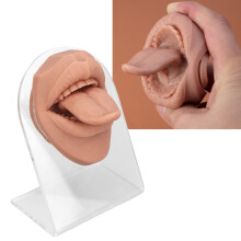 Molde de lengua y boca rubio, 1 pieza, silicona, 77x58mm