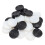 Stackable Black & White Plastic Checkers Set with Transparent Box for Ages 3+ 3
