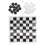 Stackable Black & White Plastic Checkers Set with Transparent Box for Ages 3+ 14