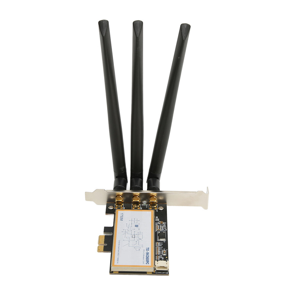 Pcie X1 Network Card 1750Mbps Wifi Adapter With 3 Antennas For Win 7/8/10 4641339611169
