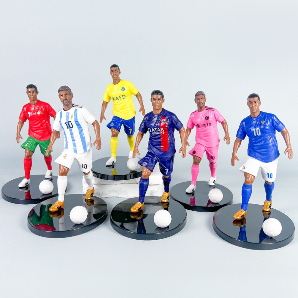 Neymar Cristiano Messi Ronaldo Football Star Model Set Desktop Decoration