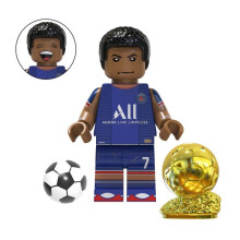(Kylian Mbappe)Mini Fußball Spieler Figur Spielzeug Niedlich Cartoon Baustein Kinder für