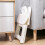 Taburete plegable Bunny M blanco, plástico ligero 3