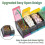 (Black) Extra Large Weekly Pill Organizer - 7 Day Pill Box, 14 cells Am Pm Pill Case With Double Layer Jumbo Compartment 2