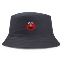 (BlackRed)Fischerhut Sesamstraße Cartoon doppelseitig Beckenhut Strand Sonnenhut Unisex
