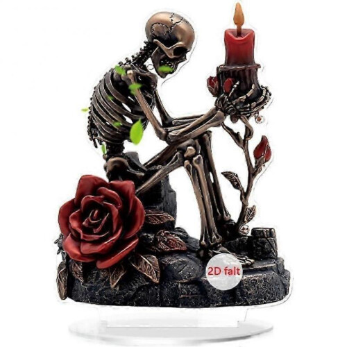 (3) Flat Acrylic Desktop Ornaments Halloween Ghost Ornament, 2D Flat Ornament