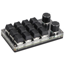 12 programmierbare Makro-Tasten 132x77x38mm Schwarz