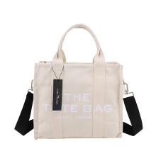 (L)The Tote Bolsos Retro Mujeres Bolsos de Mano Grande Lona Hombro Cuadrado Moda Niña
