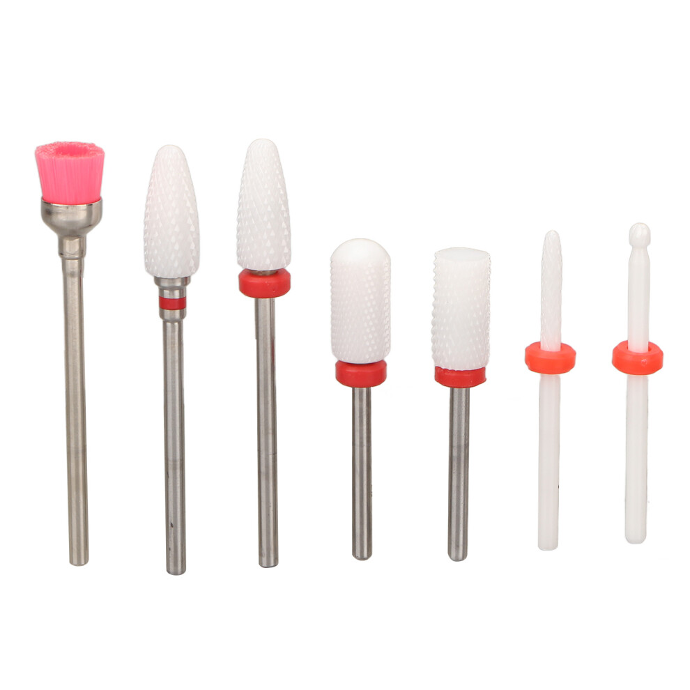 Manicure Pedicure Ceramic Bits Holder with 7 Slots for Nail Grinding Heads