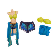 (XS)Britney Spears Halloween Cosplay Attire Spandex Chiffon Role Play Gatherings