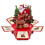 (5PCS) Christmas Pop-Up Hexagonal 3D Greeting Card with Santa Claus 1