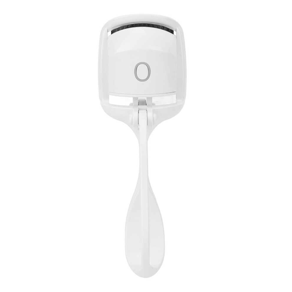 White Intelligent Heated Eyelash Curler Usb Rechargeable - 2 Temperature Settings