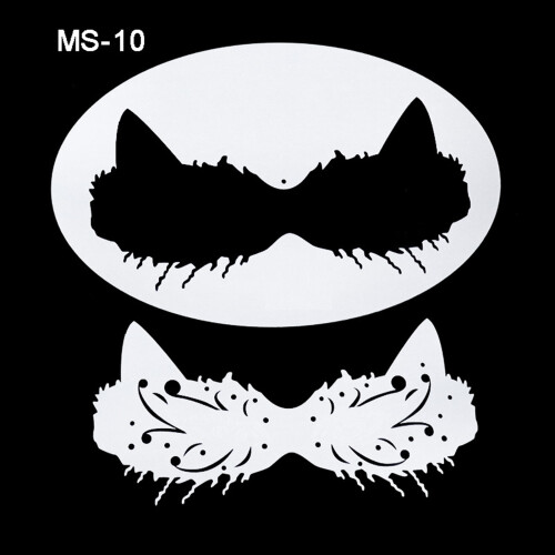 12 Gesichtsschablonen-Sets MS-01-MS-12 PET wiederverwendbar 2