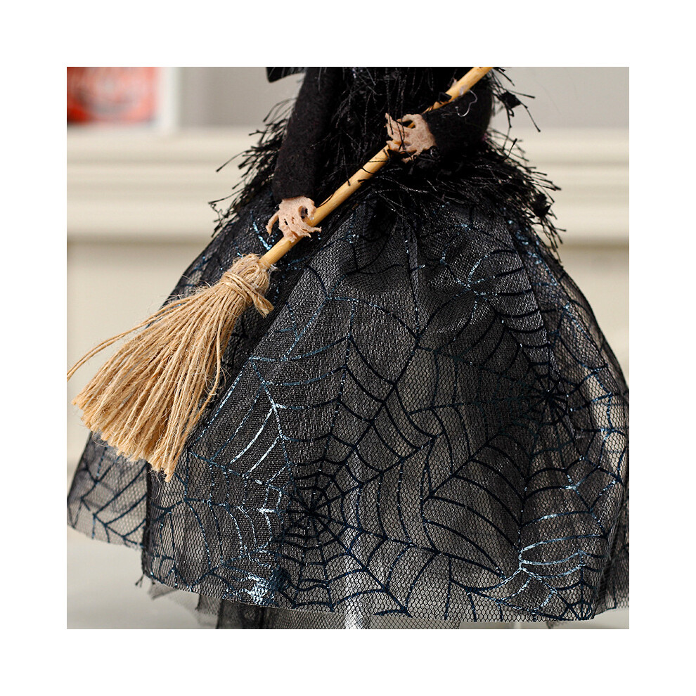 Halloween Witch Doll Desktop Decor â Gauze, 11.22x8.27in, Black-image-OPC-PJJM6VN-NEW