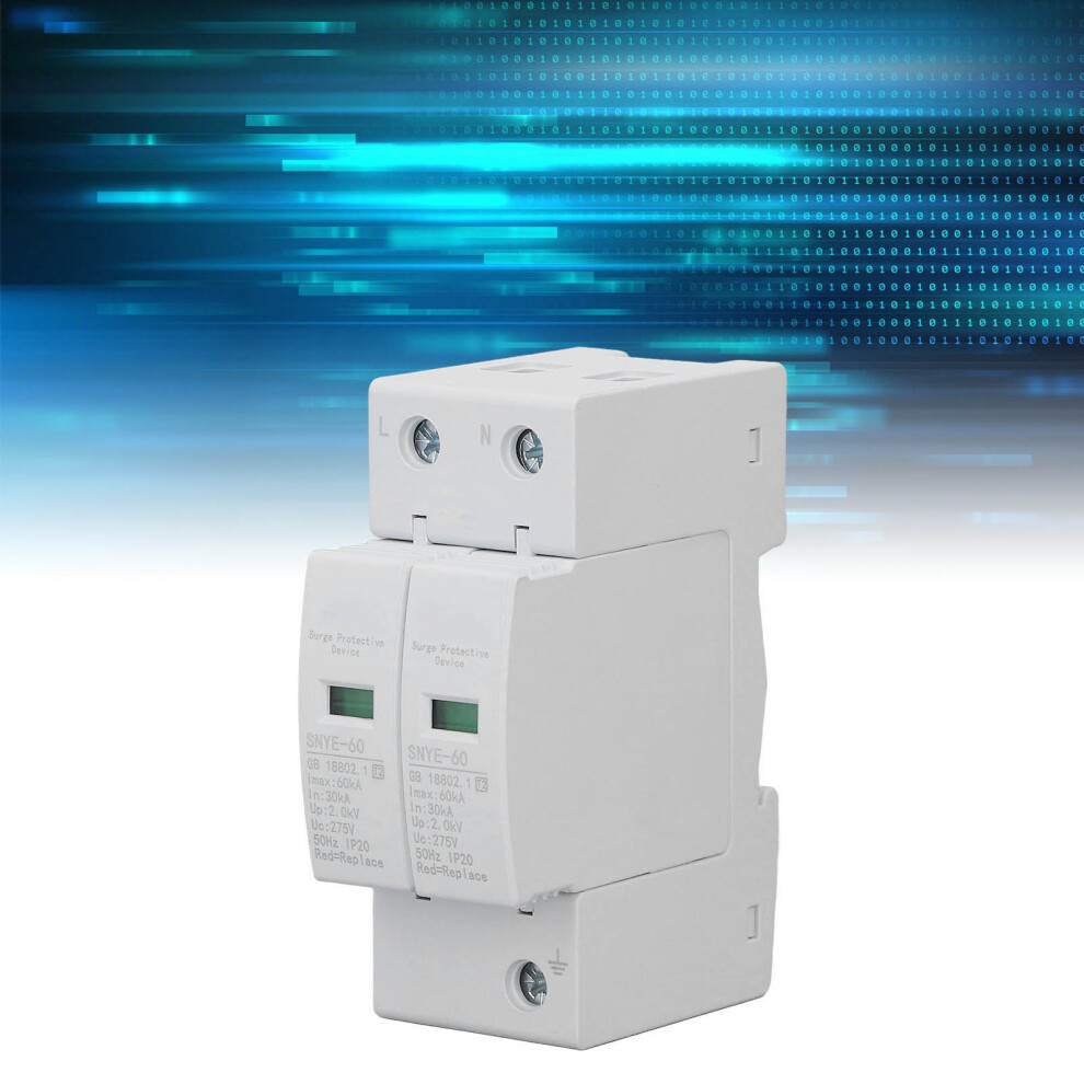 White Ip20 Surge Protection Device 60Ka 2P 275V Combiner Box 9341339644789