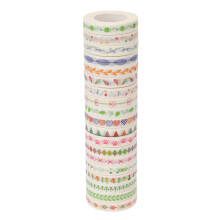 19 Stück Washi-Tape im japanischen Stil 10 m x 8 mm Farben