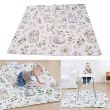 Cute Rabbits Design Waterproof Infants Splat Mat Skidproof and Multi-use Pad