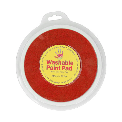Washable Ink Pad 3.2cm Round for Kids Craft Projects DIY Scrapbook Red 1
