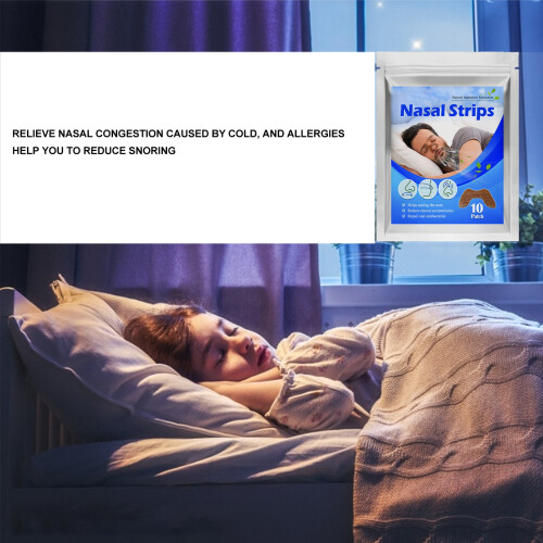 10pcs Nasal Strips for Snoring and Sleep Quality Congestion Relief Patch 2