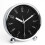 (Black)Metal Shell Round Desktop Alarm Clock 1