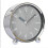 (Grey)Metal Shell Round Desktop Alarm Clock 1