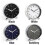 (Black)Metal Shell Round Desktop Alarm Clock 2