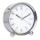 (White)Metal Shell Round Desktop Alarm Clock 1