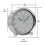 (Black)Metal Shell Round Desktop Alarm Clock 5