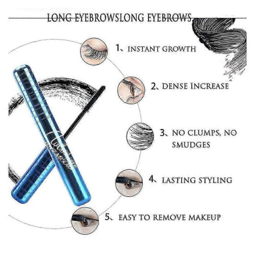Mascara with Thinning Lashes Waterproof Volumizing Mascara, Long-lasting Smudge-proof Eyelash 1