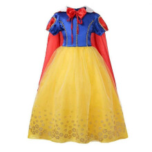 (120cm)Snow White Dress Princess Gold Tulle Puffy Formal Dress Birthday Dress for Girls