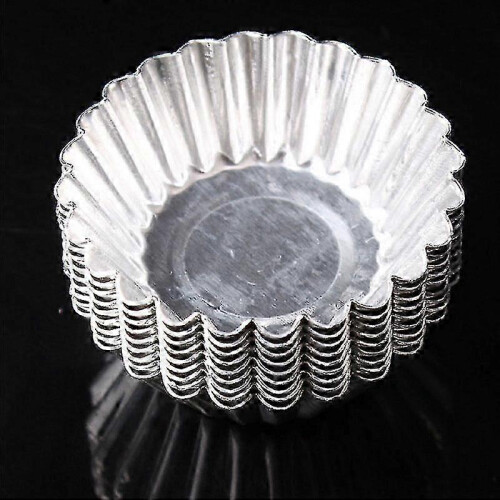 100pcs Kitchen Pastry Moulds Aluminum Alloy Egg Trat Flower Cupcake Maker Baking Mould Tools BV 2