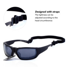 Unisex Black PC Lens Outdoor Cycling & Skiing Sunglasses