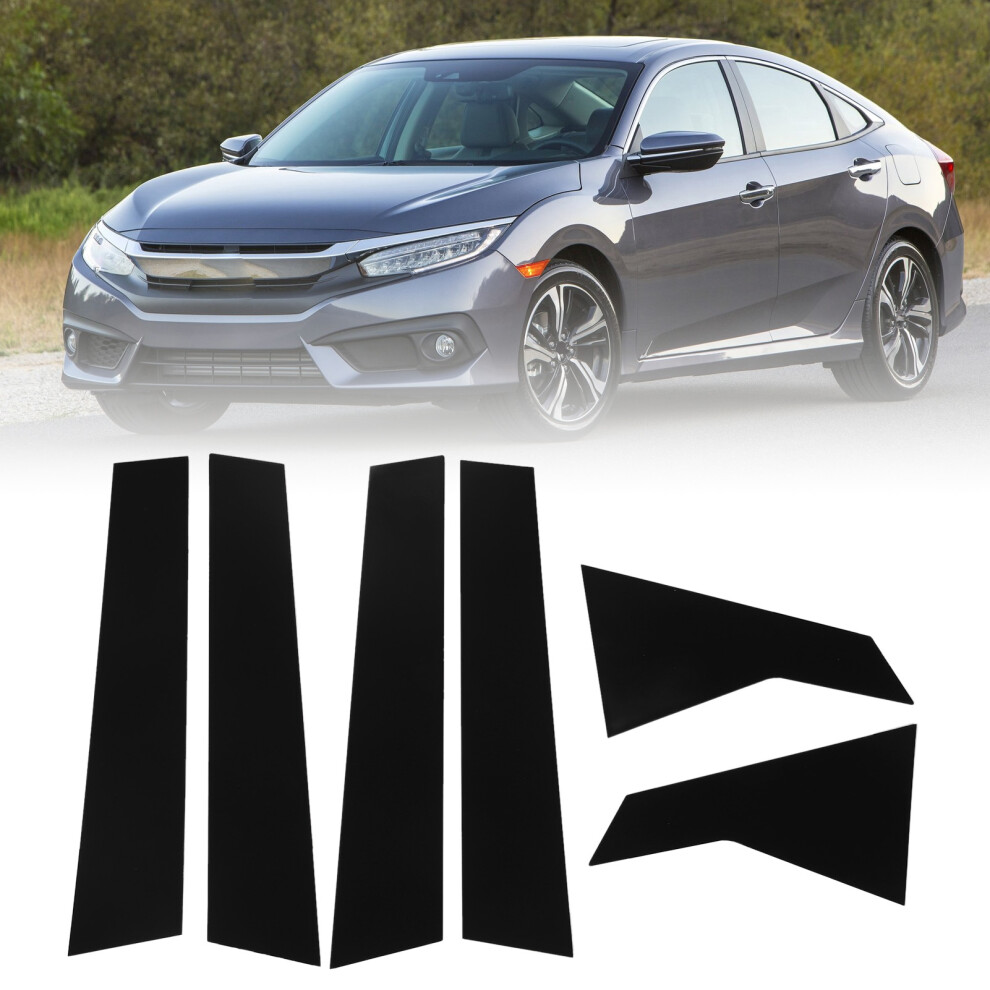 Glossy Side Door Window Cover Trim For Civic Sedan 10Th Gen 2016Â2021 Black 5021339654035