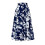 (S,Navy blue)Women's Bohemian Floral Tiered Maxi Skirt 5