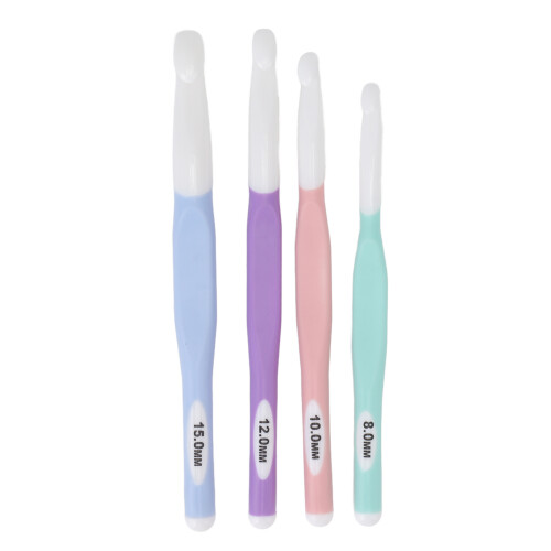 Transparentes 4-teiliges Häkelnadel-Set 8,0–15,0 mm 1