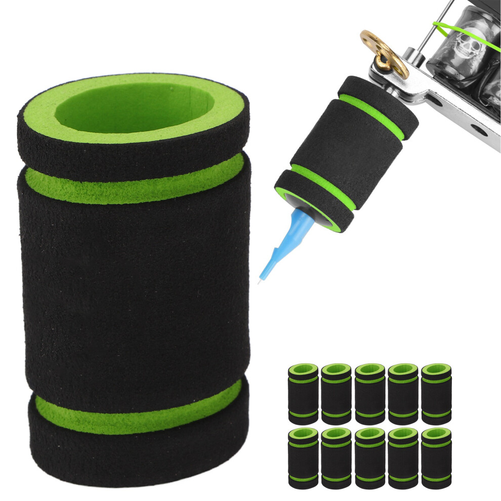 10pcs Green Foam Tattoo Grip Cover 22mm Inner Diameter