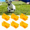 10Pcs Yellow Plastic Football Training Flag Pole Clip, 25mm Inner Diameter 14