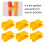 10Pcs Yellow Plastic Football Training Flag Pole Clip, 25mm Inner Diameter 12