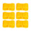 10Pcs Yellow Plastic Football Training Flag Pole Clip, 25mm Inner Diameter 16