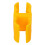 10Pcs Yellow Plastic Football Training Flag Pole Clip, 25mm Inner Diameter 6