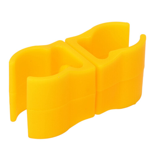 10Pcs Yellow Plastic Football Training Flag Pole Clip, 25mm Inner Diameter 2