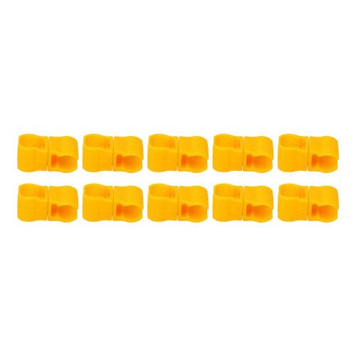 10Pcs Yellow Plastic Football Training Flag Pole Clip, 25mm Inner Diameter 1
