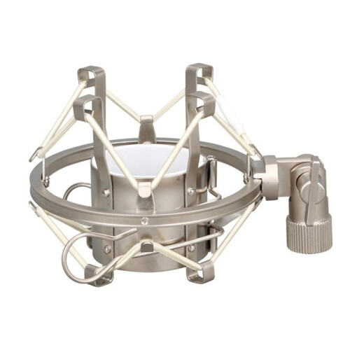 Metal Microphone Shock Mount Stand Anti-Vibration for Video Recording Silver 1