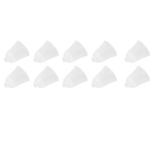 10 Stück 3-Loch-Hörverstärker-Domes, weiß, klein