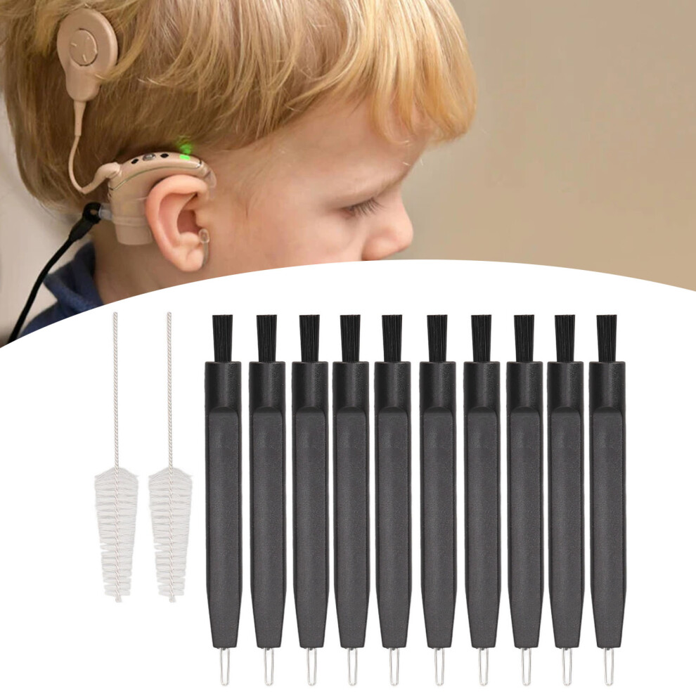 Hearing Amplifier Cleaning Brush Set with Wax Loop & Vent Tube Tool