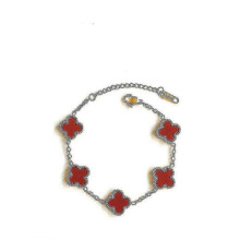 (multicoloured)Four Leaf Clover- Bracelet 18k Gold Plated Stainlesssteel Doubleside Aftermarket