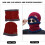Winterhut-Maske-Set Rot One Size Polyester-Baumwolle 7