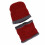 Winterhut-Maske-Set Rot One Size Polyester-Baumwolle 9