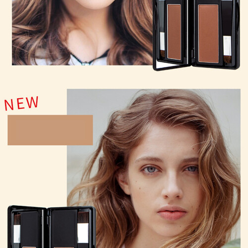 0.3oz/8g Kit de polvos para cejas - Marrón oscuro para dar forma 2